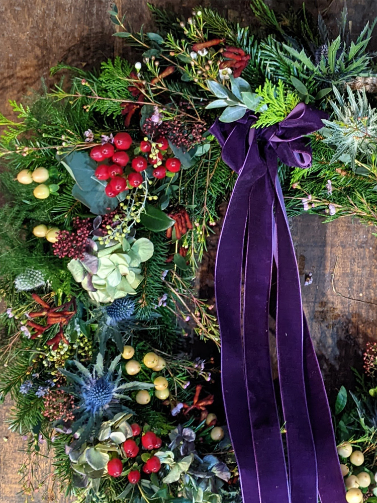 Florist made Xmas wreath delivered to your door